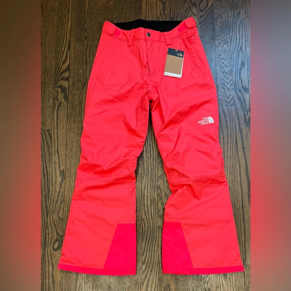 NWTs The North Face Girls Freedom Insulated Ski Pant. Radiant Poppy. XL (14/16) - Picture 1 of 14